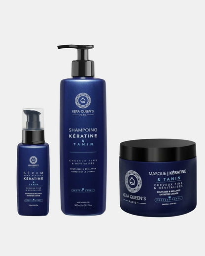 KERA QUEEN'S - Kératine x Tanin - Trio  shampoing, masque & sérum