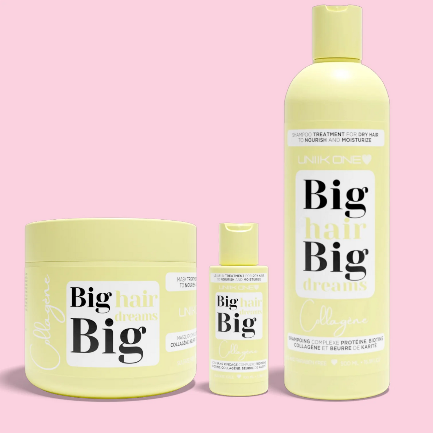 Uniik One ♥ BIG HAIR BIG DREAMS Collagène | Shampoing, Masque et Sérum