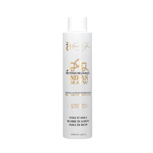 KERAGLOW | White Indian Glow | Lissage indien - 1L + 500ml de shampoing