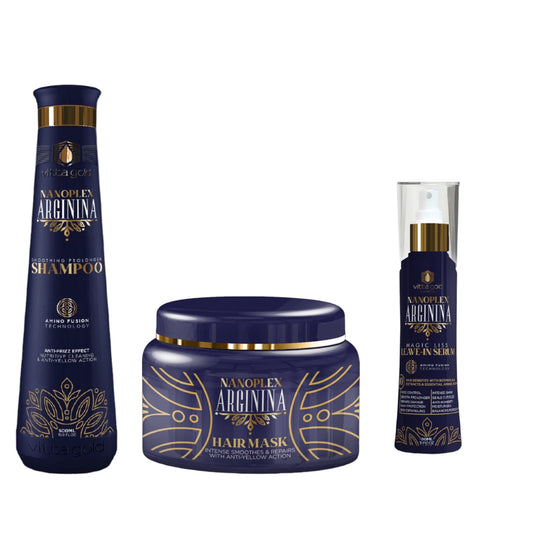 Vitta Gold | Nanoplex Arginina™ | Kit Shampoing, Masque & Sérum