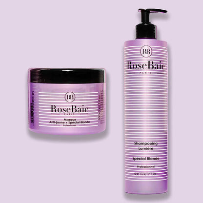 RoseBaie | Spécial Blonde & Blancs Duo | Shampoing & masque