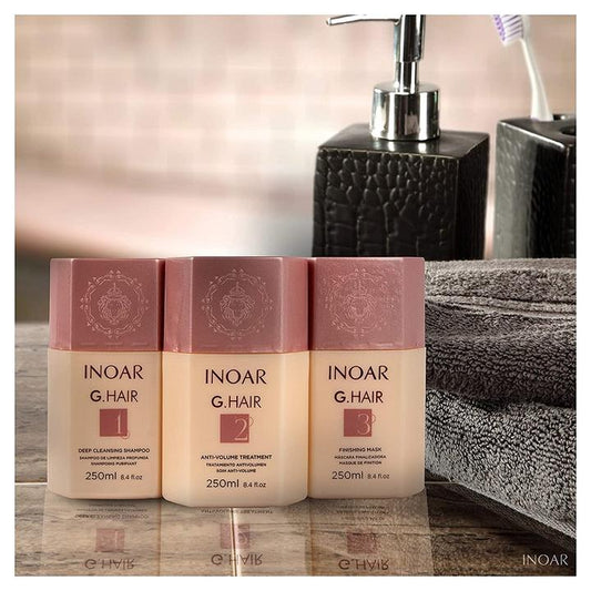 Inoar | Gamme G-HAIR | Kit lissage Brésilien 3X250ml