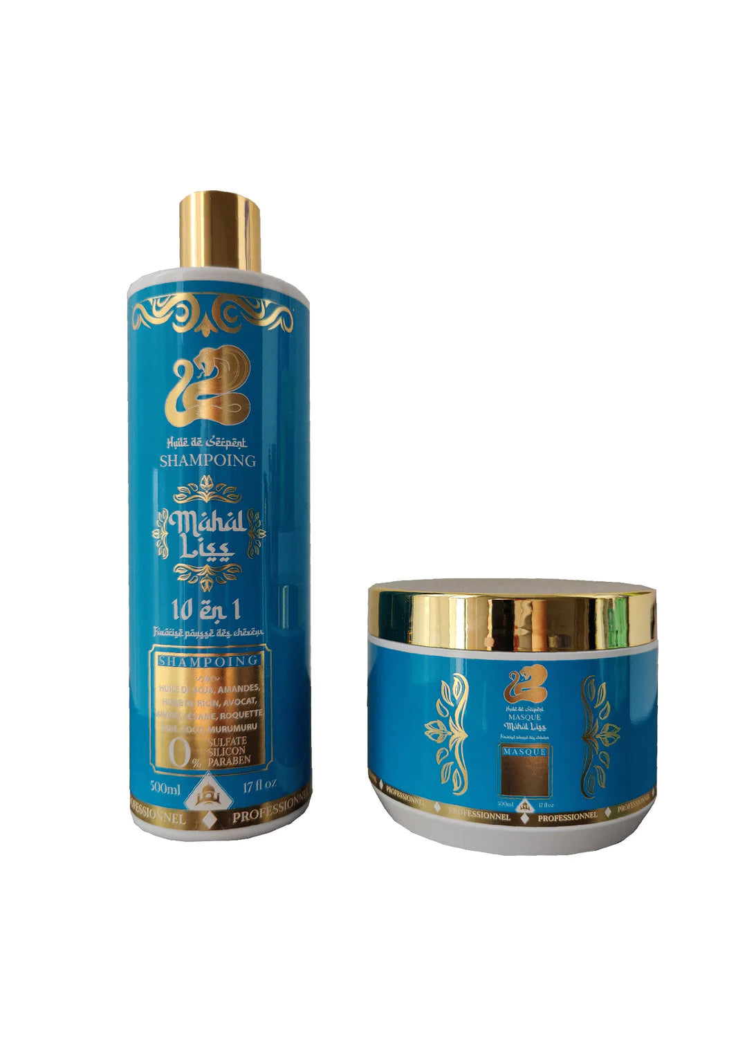 Mahal Liss® | Huile de Serpent | Duo shampoing & masque