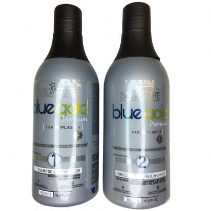 Salvatore | Blue Gold Premium Taninoplastia | Kit lissage au Tanin 2x500ml