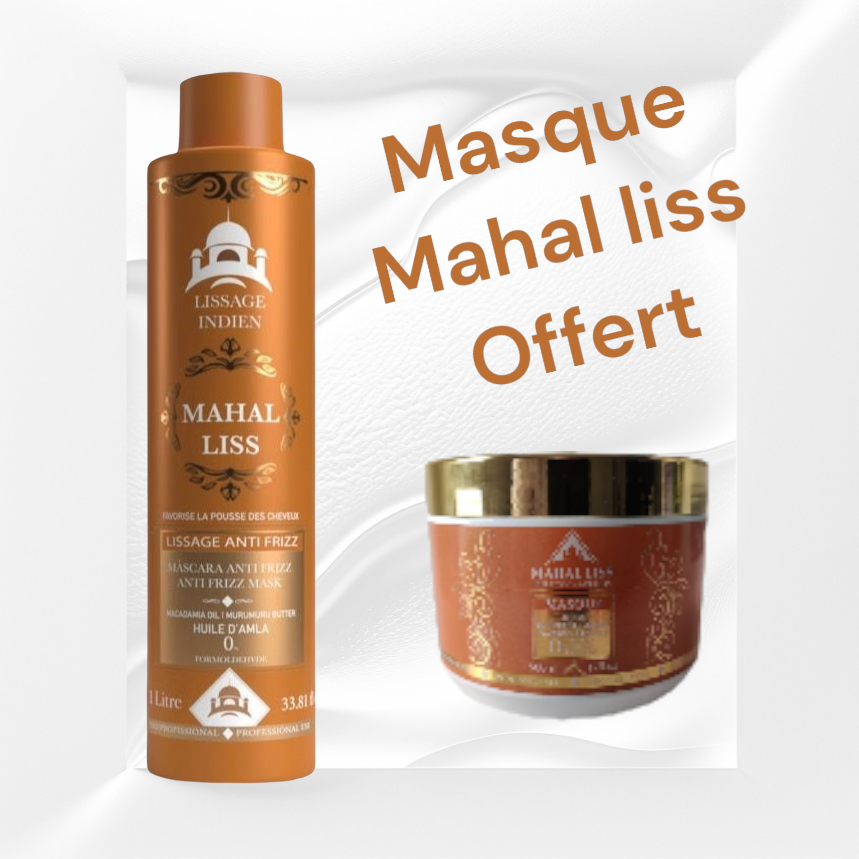 Lissage Indien MAHAL LISS 1 Litre + cadeaux offert format king size