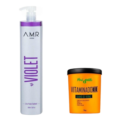 A.M.R Violet & Vitaminado 3D | Lissage protéine + B.tox