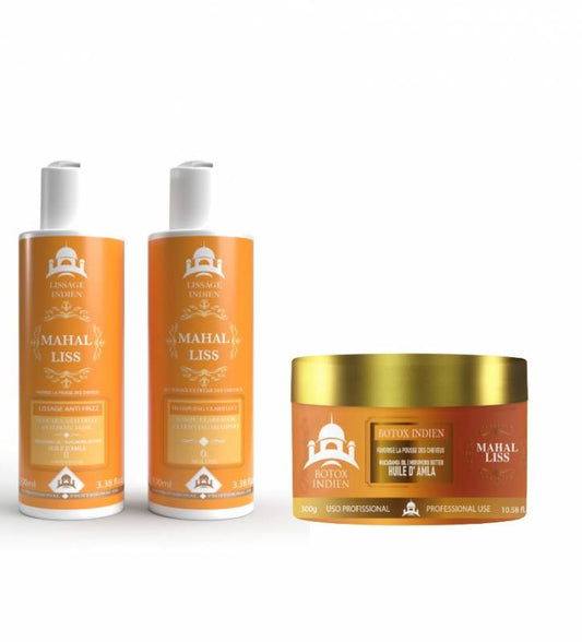 Mahal Liss - Lissage Indien - Kit complet lissage, shampoing & botox (reconditionnés)